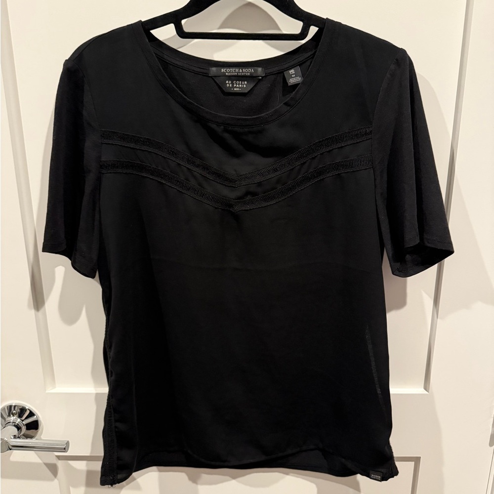 Scotch & Soda Black Short Sleeve Tee